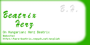 beatrix herz business card